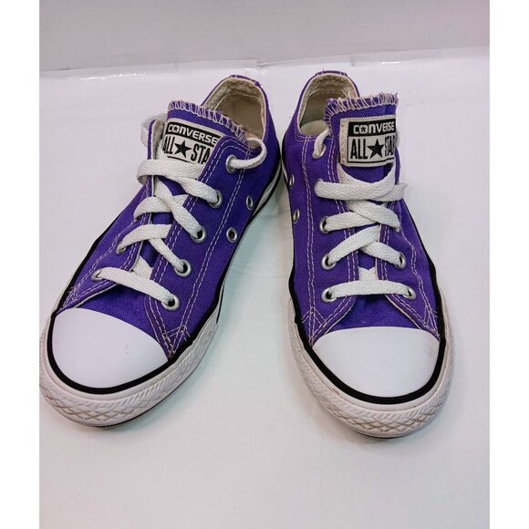 Converse All Star Low Top Youth Purple Sneaker - Picture 2 of 7